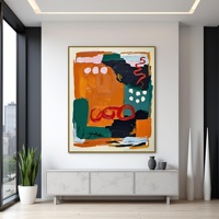 Peinture à l'huile abstraite faite à la main sur toile, personnalisée en gros, pour salon, hôtel, art mural, nature morte, imperméable et écologique