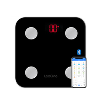 Báscula Digital de Grasa Corporal Leaone con Capacidad de 180 kg para Uso en Baño con Seguimiento del Índice de Salud
