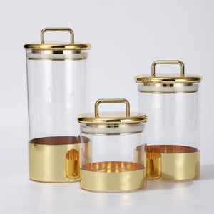 L Verrerie Home Kitchen Organisation Bocaux de stockage Bocaux <span class=keywords><strong>en</strong></span> <span class=keywords><strong>verre</strong></span> borosilicaté <span class=keywords><strong>avec</strong></span> couvercles décoratifs spéciaux pour cerfs - Product Image 2
