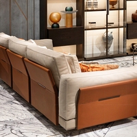Ensemble de canapés modulaires extensibles de luxe KF CASA, tissu, villa, appartement, salon, hall, rembourrage en éponge, fabricants directs d'hôtels