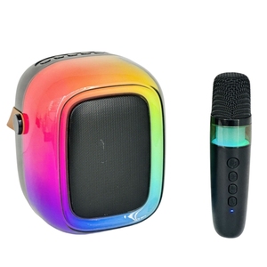 Micrófono de <span class=keywords><strong>Karaoke</strong></span> inalámbrico portátil Big Bass LED Light RGB Portable Home Party Altavoz inalámbrico Bluetooth - Product Image 4
