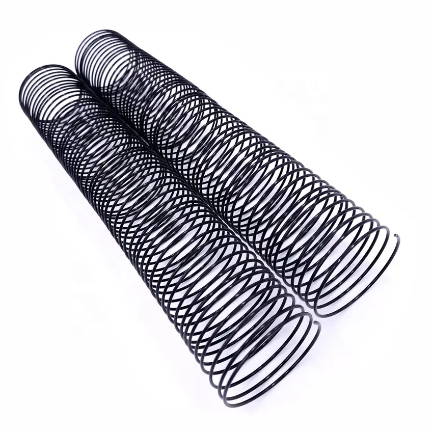 YPS Black Nylon Coated Metal Single Coil Aluminum Spiral Coil 50mm 2 Inch Binding Coils