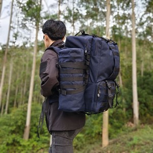 Tactical Backpack Large Capacity Detachable Outdoor Hiking Military Style Unisex Blue Green - Product Image 1