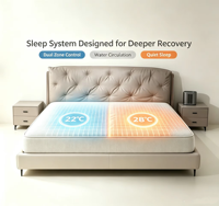 Matelas à circulation d'eau double zone, refroidissement et chauffage, contrôle intelligent de la température, sommeil silencieux, matelas de récupération pour un sommeil plus profond