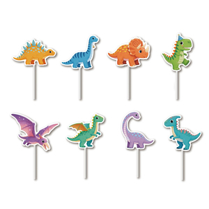 Confezione da 16 Pezzi: Decorazioni per Cupcake a Forma di Dinosauro in Plastica per Feste di Compleanno per Bambini - Product Image 3