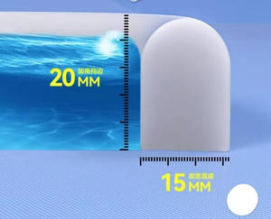 Barrera Plegable <span class=keywords><strong>de</strong></span> Silicona para Ducha, Autoadhesiva, Ecológica, Separador <span class=keywords><strong>de</strong></span> Zonas Húmedas/Secas, Tamaño y Forma Personalizables - Product Image 2