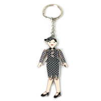 Personnalisation professionnelle émail porte-clés plaqué or Rose dessin animé métal porte-clés émail dur Kaychains pour Souvenir