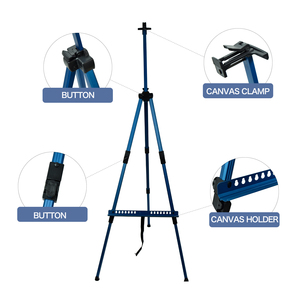 Chất lượng cao có thể điều chỉnh chiều cao hiển thị màu xanh kim loại nhôm đứng nghệ sĩ Tripod easels - Product Image 6