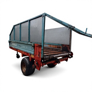 Farm <b>Trailer</b> ES 45 VR Red and Blue Metal With Open Back Design heavy duty manure spreader for sale - Product Image 1