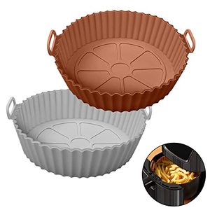 Reusable Food Grade Heat Resistant Easy Cleaning <b>air</b> <b>Fryer</b> Silicone Pot <b>Round</b> Adjustable Collapsile Silicone <b>air</b> <b>Fryer</b> <b>Liners</b> - Product Image 2