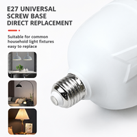 Nouvelle ampoule LED E27 à vis, enveloppée de plastique, haute luminosité, pour l'éclairage domestique, lampe à économie d'énergie, ampoule E27
