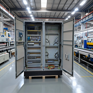 Armoire de commande PLC complète personnalisée, distribution d'énergie, tableau électrique triphasé pour le contrôle industriel - Product Image 1