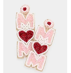 Pendientes de cuentas de semillas de colores para mujer, regalo de joyería hecho a mano para la celebración del Día de la madre, accesorios artesanales de la India - Product Image 1