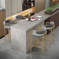 Designs de Salon Italien Style Minimaliste Tabourets de Bar de Haute Qualité au Design de Luxe en Velours