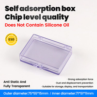 75x55x15mm ESD Protection Self-Adsorption Box Semi Transparent Mesh Tray Rectangle Customizable Laboratory Sample Storage