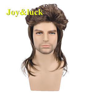 Precios de fábrica al por mayor pelucas doradas rizadas naturales <span class=keywords><strong>para</strong></span> hombres pelucas largas sintéticas de alta calidad <span class=keywords><strong>para</strong></span> uso diario y uso en fiestas - Product Image 5