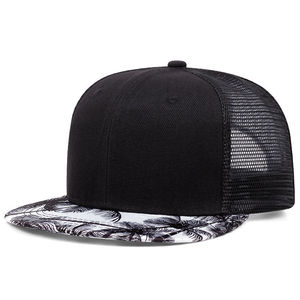 Yüksek kalite 6 Panel çiçek baskı Snapback kap toptan özel Logo erkek kadın Hip Hop Gorras düz fatura tropikal çizgili - Product Image 5