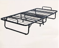 Conception moderne lit jumeau complet Queen Size pliable pas cher lit d'invité Ensemble de lit simple facile à utiliser cadre métallique en fer pour la maison et les hôtels