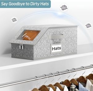 Stackable Hat <b>Storage</b> for Baseball Caps Hat Space saving <b>Storage</b> <b>Box</b> Baseball Cap Organizer for Closet - Product Image 4