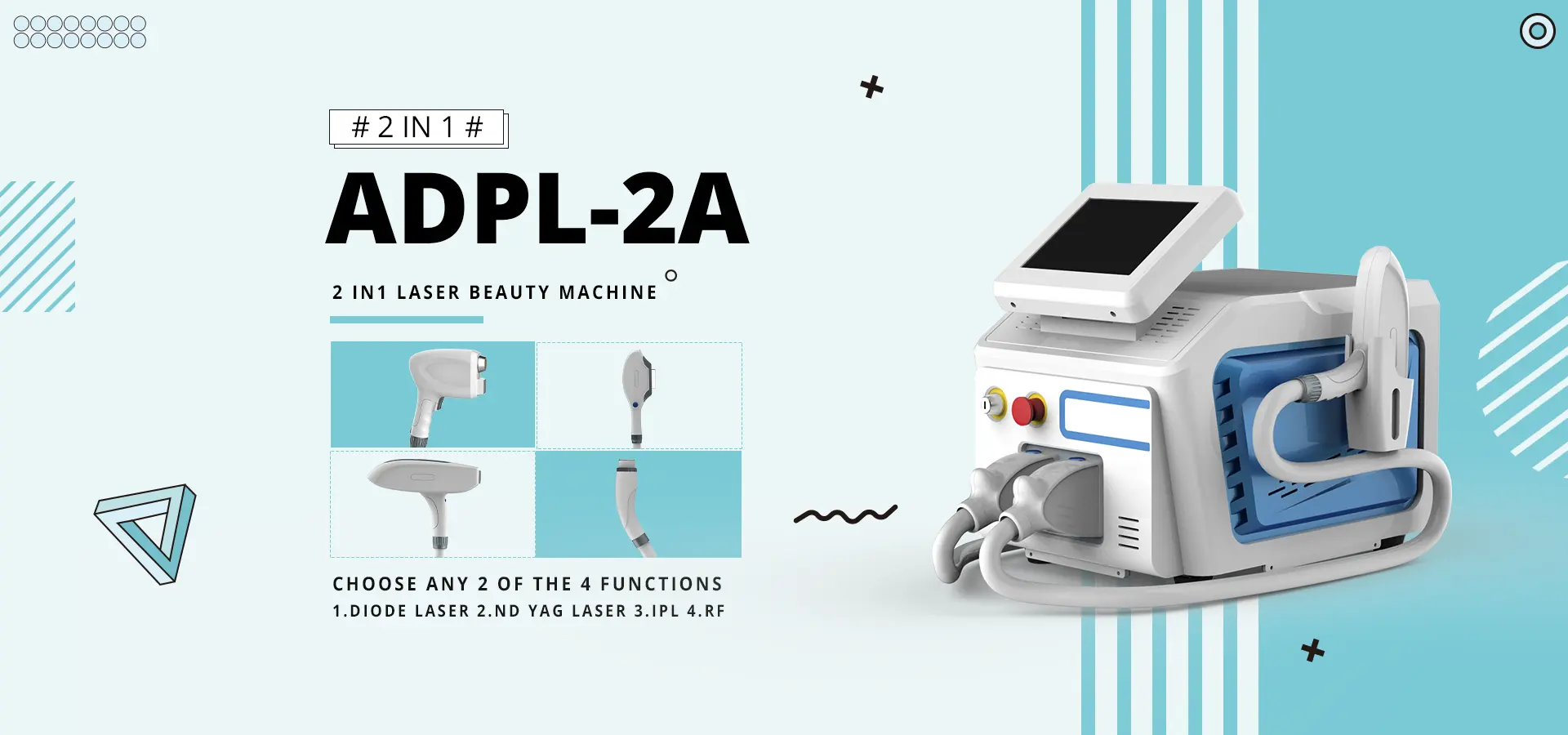 2 in 1 nd yag laser tattoo removal 808 755 1064 diode laser spa equipment HAIR removal machine