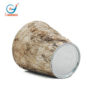 植木鉢0.8ガロン天然バーチ樹皮覆われた金属製植木鉢屋外庭用 - Product Image 5