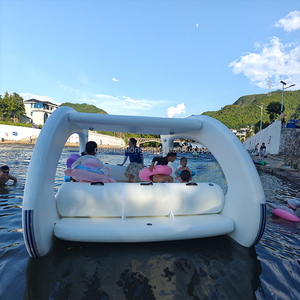 Catamarán Flotante con Energía Solar, Casa Flotante Inflable Eléctrica, Yate de 3m 4.5m, Embarcación Acuática de Entretenimiento Reforzada - Product Image 3