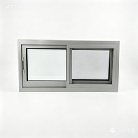 Fenêtre coulissante horizontale moderne en aluminium avec moustiquaire