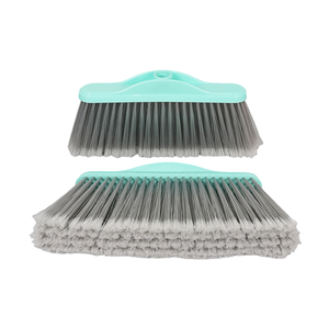 Cepillo de barrer con mango de polipropileno y cerdas de PVC, cabezal plano verde menta, cerdas densas, cepillo de limpieza reemplazable - Product Image 4