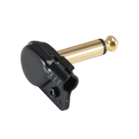 Haute qualité Akai Mini plat doré placage à Angle droit Audio 6.35mm TS L connecteur Jack pour guitare pédalier câble de raccordement