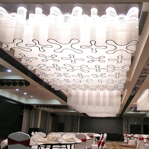 Hiện Đại Phong Cách Bắc Âu LED Đèn Chùm Sang Trọng Trắng Vuông Ánh Sáng Trần Với Sắt Cơ Sở Cho Khách Sạn Tiệc Biệt Thự Tùy Chỉnh Dự - Product Image 2