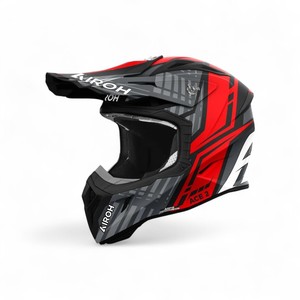 Casco de Motocicleta Airoh Aviator Ace 2 Negro Rojo Fibra Compuesta Talla S Enduro Motocross - Product Image 1