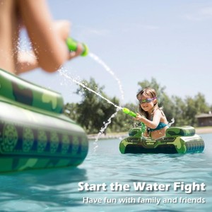 Tank de bataille gonflable en PVC avec pistolet à eau pour enfants - Product Image 2