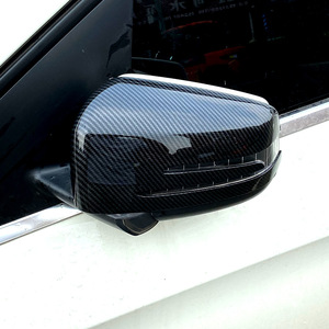 Mercedes-Benz Mirror Covers Piano Black Carbon Fiber Texture Full Set Adhesive Type - Product Image 3