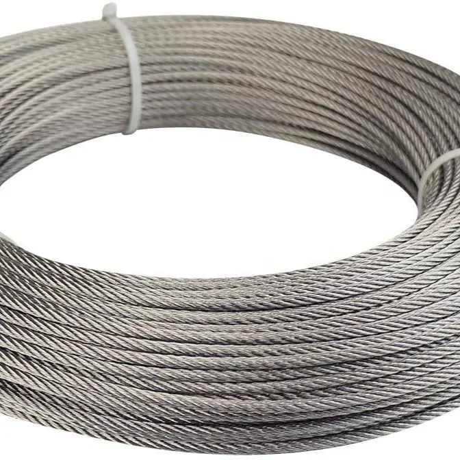 7x19 Kabel aus verzinktem Stahl Drahtseil mit Bruch festigkeit für Riemens ch eiben system/Windens ch laufe/See draht/Zaun