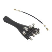 1 Set Violin Tailpiece 3 in 1 Ebony Tailpiece with Rope Fine Tuners Kits for 4/3 4/4 Violin High Quality and Brand New
