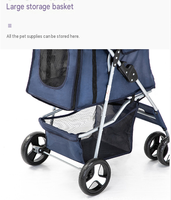 Poussette pliable pour animaux de compagnie à 4 roues, transporteur léger pour chiens, Coche Mascota, Hundewagen, Carro Asistencia Mascota