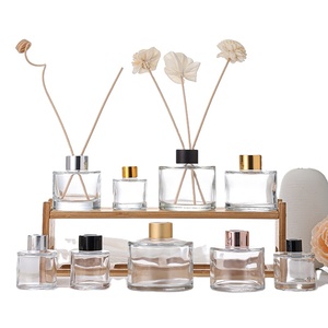 35ml 50ml 100ml 120ml 150ml 200ml Transparent Cylinder Square Screw Cap Air Fragrance Reed <b>Diffuser</b> Empty Glass <b>Bottle</b> Home - Product Image 2