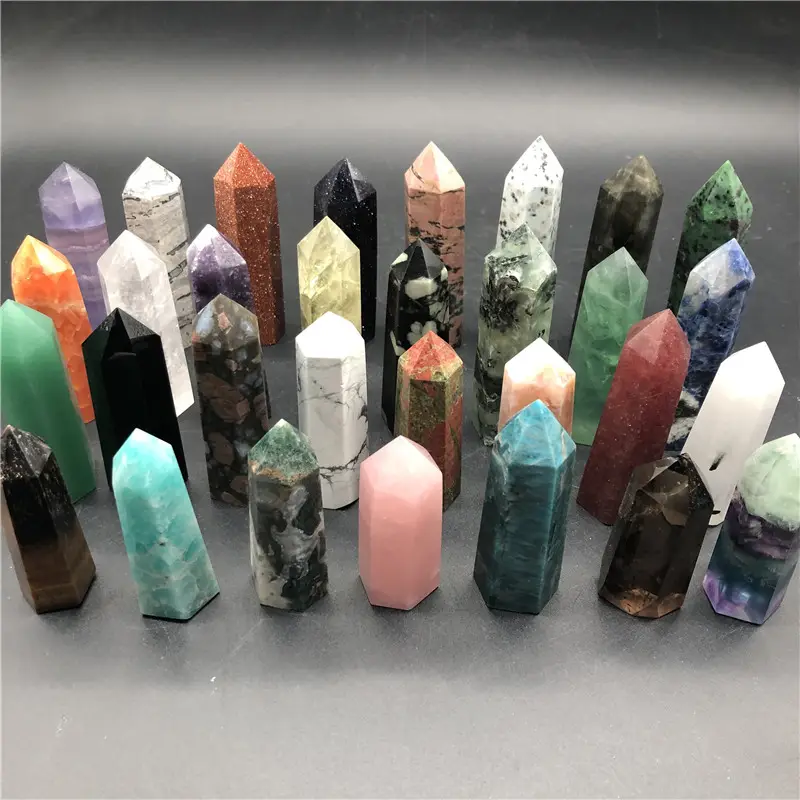 Wholesale Bulk 7-9cm Natural Gemstone Healing Stones Clear Rose Quartz Crystal Wand Point