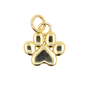 Moda Animal Metal gato perro oso pata colgante CZ circón chapado en oro collar llavero accesorios para mujeres DIY fabricación de joyas - Product Image 4