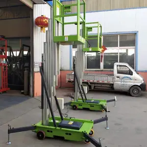 Portable Hydraulic 1 Single Man Aluminum Aerial Work Platform Ladder Vertical Mast Lift