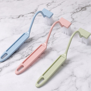 S Shape Toilet Brush Plastic Long Handle Soft Bristle Wall Mounted Bathroom Cleaning Tool Japanese <b>Style</b> - Product Image 2