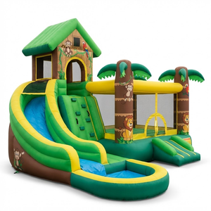 Château Gonflable <span class=keywords><strong>Géant</strong></span> avec Toboggan, Combo Château <span class=keywords><strong>de</strong></span> Rebond et Maison <span class=keywords><strong>de</strong></span> Rebond <span class=keywords><strong>de</strong></span> Qualité Commerciale pour Parc d'Attractions, Événements Extérieurs et Fêtes d'Enfants - Product Image 2