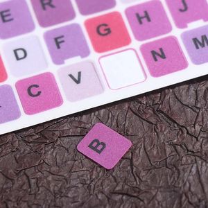Macaron màu Key Sticker máy tính xách tay đầy màu sắc tiếng anh Bàn phím Sticker Máy tính để bàn Bàn phím dán - Product Image 5