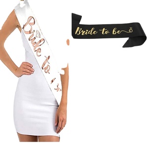 Écharpe de Mariée et Demoiselle d'honneur pour Enterrement de Vie de Jeune Fille, Bandeau d'Étiquette 'Future Mariée' avec Effet Bronzé, Écharpe 'Équipe de la Mariée' - Product Image 2