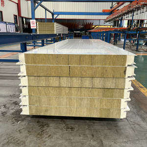 Panneau sandwich en <span class=keywords><strong>laine</strong></span> <span class=keywords><strong>de</strong></span> <span class=keywords><strong>roche</strong></span> à <span class=keywords><strong>prix</strong></span> d'usine, bon <span class=keywords><strong>prix</strong></span>, isolation ignifuge, acier coloré, polyuréthane, bord en <span class=keywords><strong>laine</strong></span> <span class=keywords><strong>de</strong></span> <span class=keywords><strong>roche</strong></span> - Product Image 1