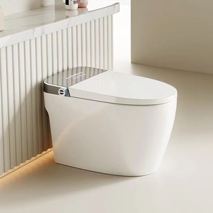 WC intelligent à chasse d'eau par siphon 4,5 L, siège chauffant, à poser au sol, usage domestique - Product Image 1
