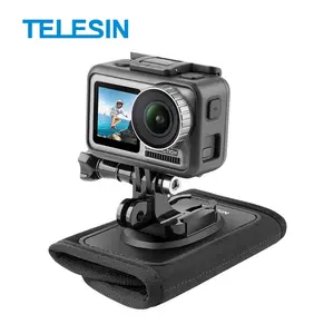 TELESIN 최신 백팩 마운트 숄더 스트랩 홀더 패드 Go Pro 12/ DJI Osmo/ Insta360 Ace Go2/3-액션 카메라 액세서리
