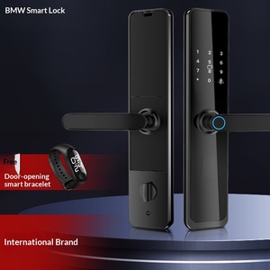 กุญแจล็อคอัจฉริยะ <span class=keywords><strong>BMW</strong></span> แบบยึดเปิดได้ พร้อมระบบสแกนลายนิ้วมือและรหัสผ่าน สำหรับความปลอดภัยภายในบ้าน รุ่น S8 เกรด C สำหรับประตูไม้ งานวิศวกรรม - Product Image 3