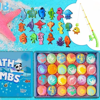 Coffret de Bombes de Bain Bio Surprise pour Enfants 15x50g – Boîte Cadeau Luxe avec Jouets Éponge et Poupées dans les Capsules – Effervescence pour Bain Moussant – Pour Enfants