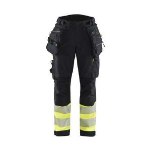 BLAKLADER - 711425139933C42 Pantalón Softshell Hi-Vis Mujer Negro/Amarillo-EAN 7330509879825 ROPA DE TRABAJO DE 2017 - Product Image 1